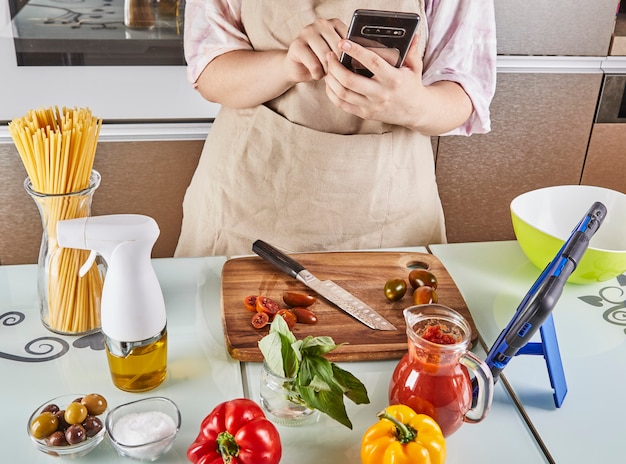 Contact desk with recipe books